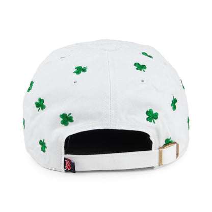 Gorra de béisbol St. Patrick's Clover Clean Up Boston Red Sox de 47 Brand - Blanco-Verde