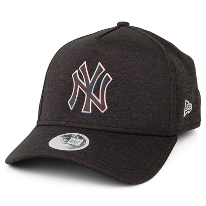 Gorra de béisbol mujeres A-Frame MLB Iridescent Logo New York Yankees de New Era - Negro