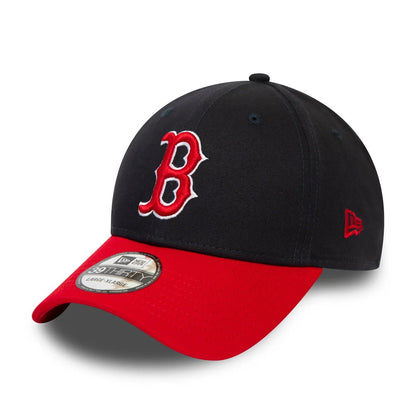 Gorra de béisbol 39THIRTY MLB League Essential Boston Red Sox de New Era - Azul Marino-Rojo