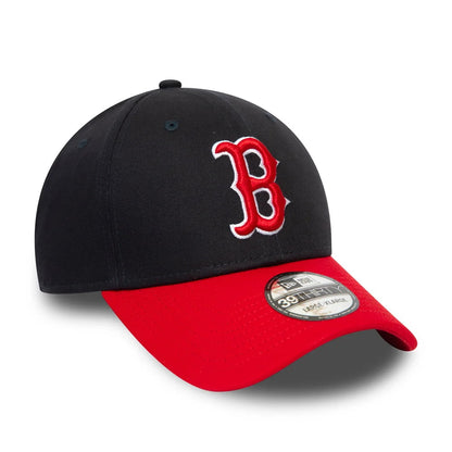 Gorra de béisbol 39THIRTY MLB League Essential Boston Red Sox de New Era - Azul Marino-Rojo