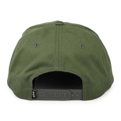 Gorra Snapback Triple Triangle Unstructured de HUF - Verde Oliva