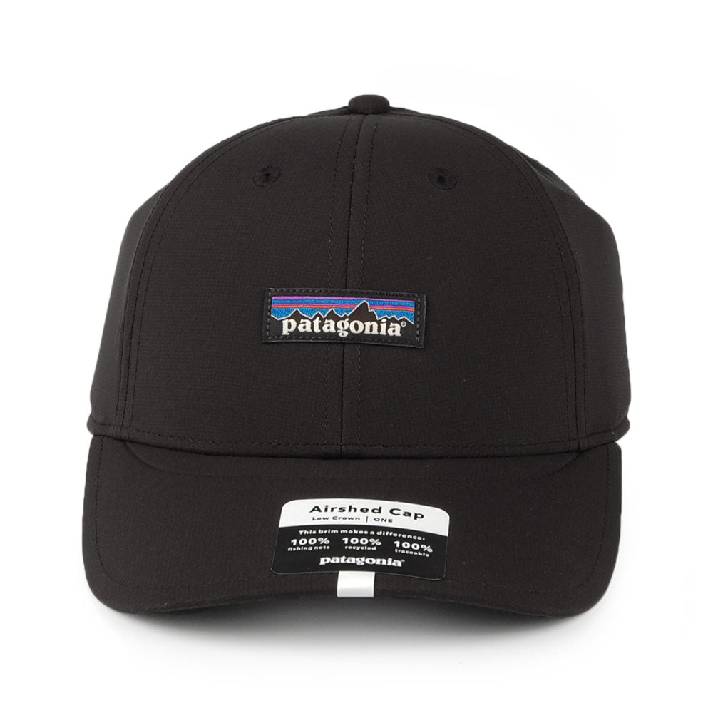 Gorra de béisbol Airshed Perfil bajo Reciclado de Patagonia - Negro