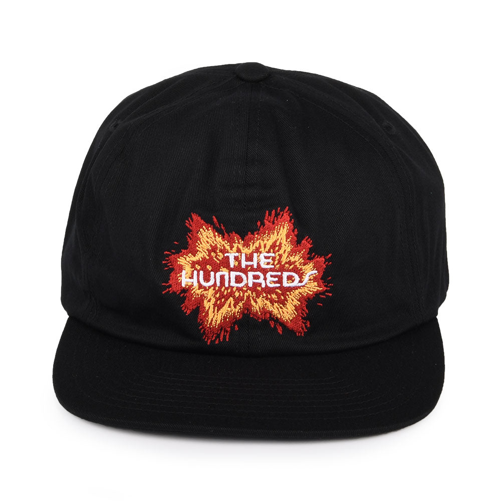 Gorra Snapback Boom de sarga de algodón de The Hundreds - Negro