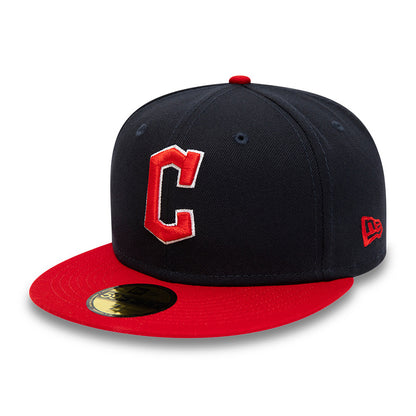 Gorra de béisbol 59FIFTY MLB On Field AC Perf Cleveland Guardians de New Era - Azul Marino-Rojo