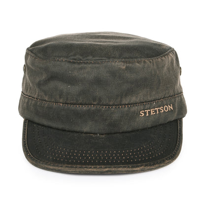 Gorra militar Weathered de Stetson - Marrón