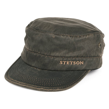 Gorra militar Weathered de Stetson - Marrón