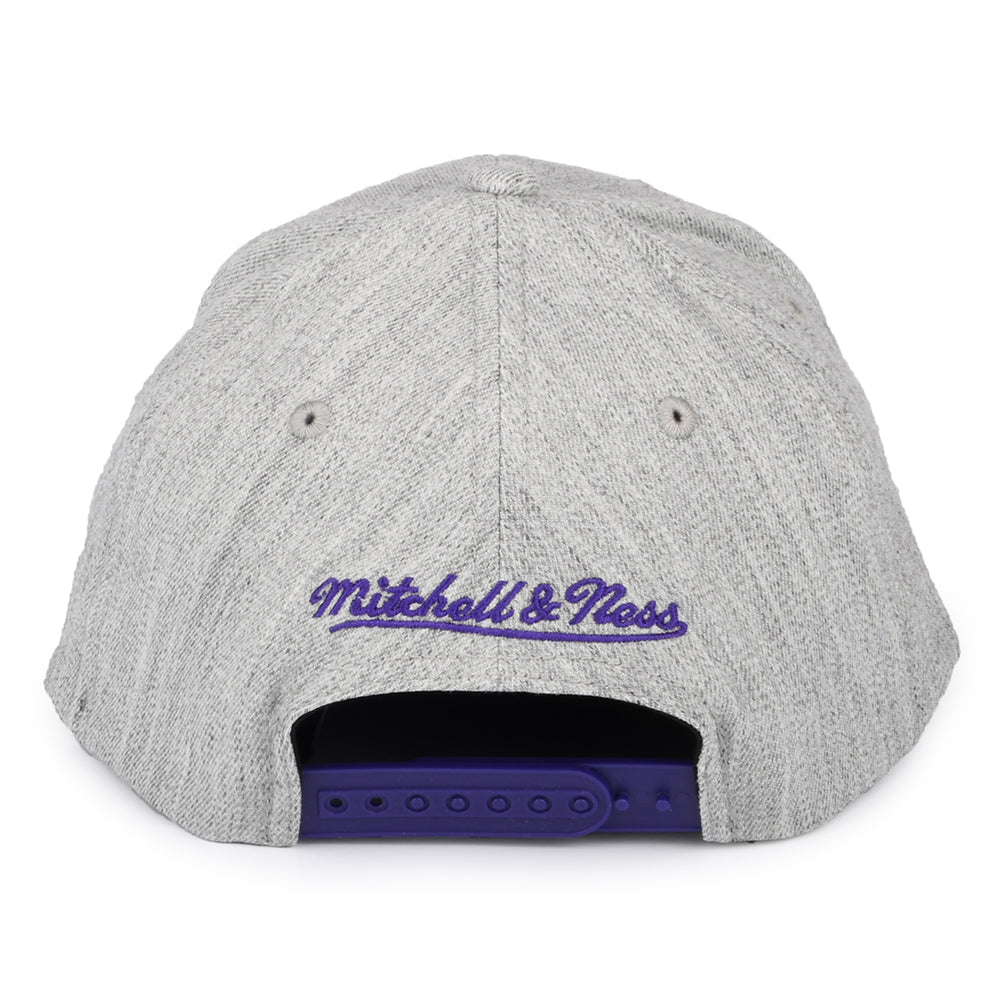 Gorra Snapback NBA Team Heather Stretch L.A. Lakers de Mitchell & Ness - Gris Jaspeado