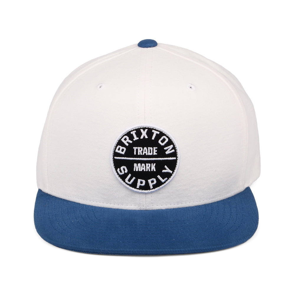 Gorra Snapback Oath III de Brixton - Blanco Roto-Azul Cielo