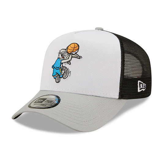 Gorra Trucker A-Frame Character Sports Looney Tunes Bugs Bunny de New Era - Blanco-Gris