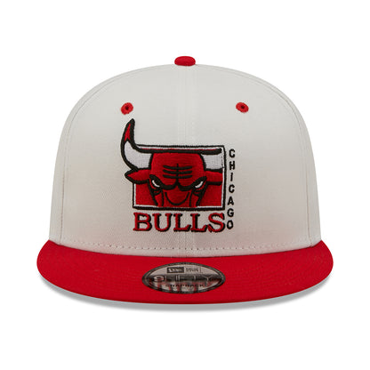 Gorra de béisbol 9FIFTY MLB White Crown Chicago Bulls de New Era - Blanco-Rojo