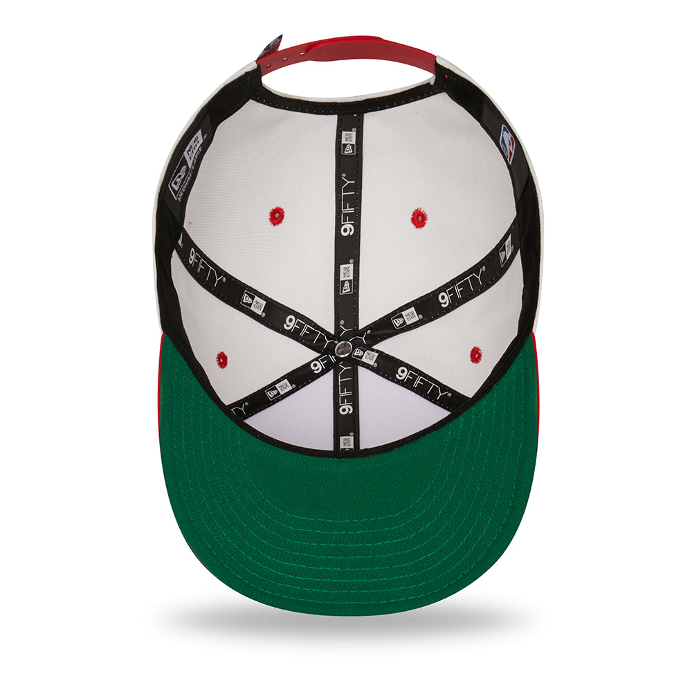 Gorra de béisbol 9FIFTY MLB White Crown Chicago Bulls de New Era - Blanco-Rojo