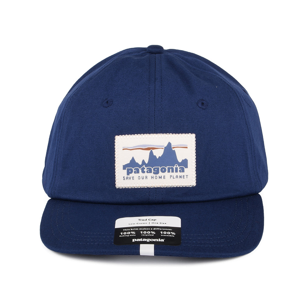 Gorra de béisbol 3 Skyline Trad de algodón orgánico de Patagonia - Azul Oscuro