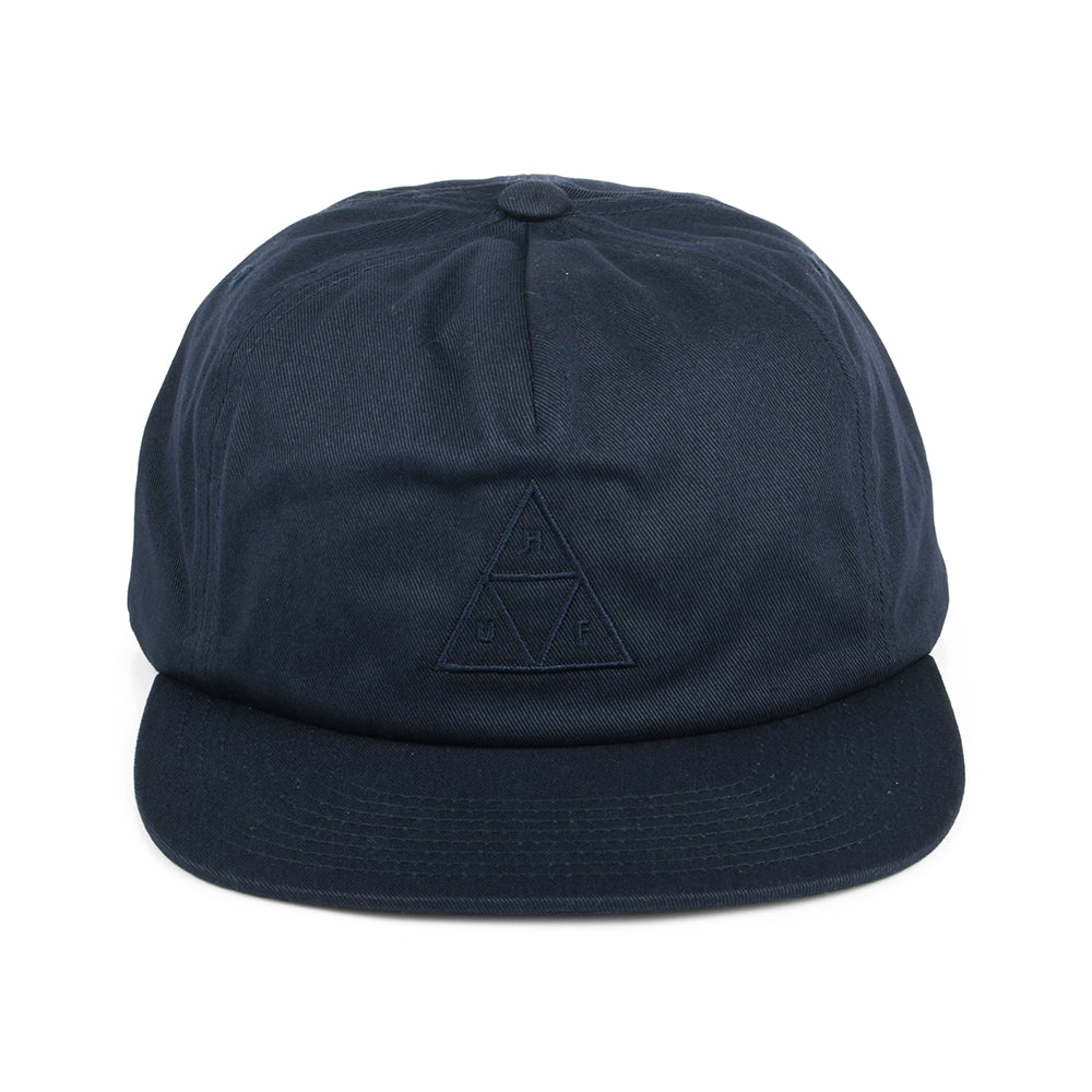 Gorra Snapback Triple Triangle Unstructured de HUF - Azul Marino sobre Azul Marino