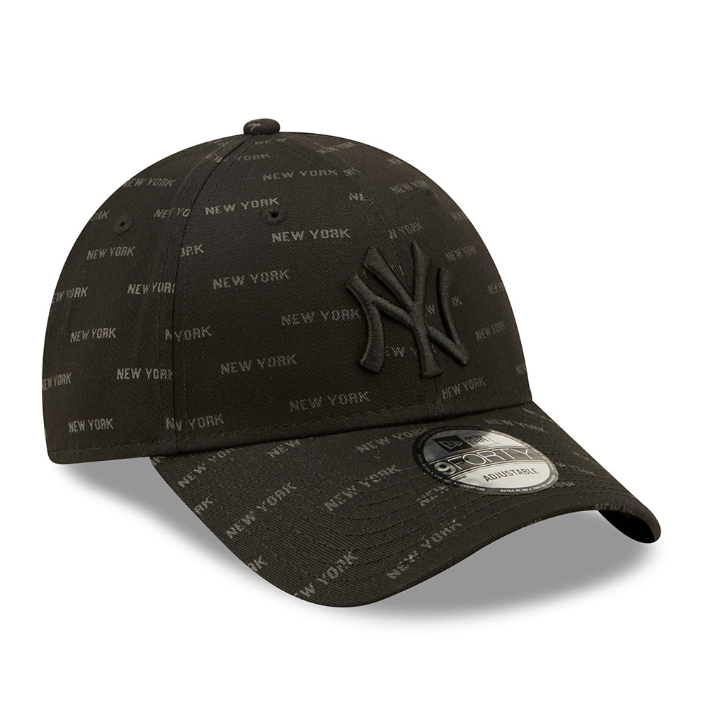 Gorra Snapback 9FORTY MLB Monogram AOP New York Yankees de New Era - Negro