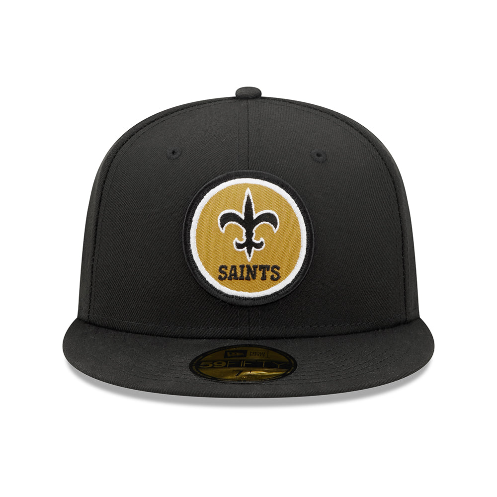 Gorra de béisbol 59FIFTY NFL Sideline Historic New Orleans Saints de New Era - Negro