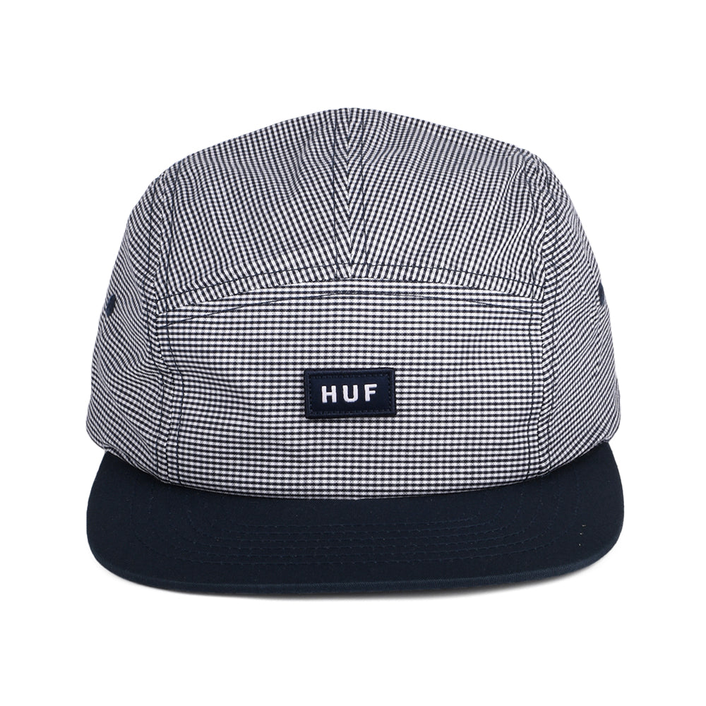 Gorra 5 paneles Micro Gingham de HUF - Azul Marino