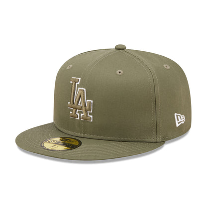 Gorra de béisbol 59FIFTY MLB Team Outline L.A. Dodgers de New Era - Verde Oliva