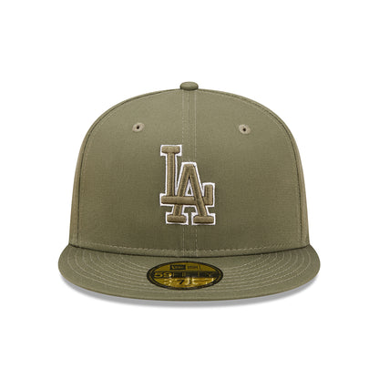 Gorra de béisbol 59FIFTY MLB Team Outline L.A. Dodgers de New Era - Verde Oliva