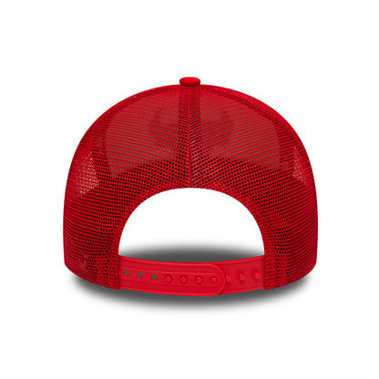 Gorra Trucker 9FORTY A-Frame NBA Team Colour Block Chicago Bulls de New Era - Blanco-Rojo