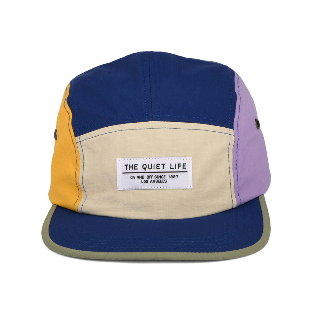 Gorra 5 paneles de Ripstop de nylon de The Quiet Life - Azul Marino-Crema-Morado