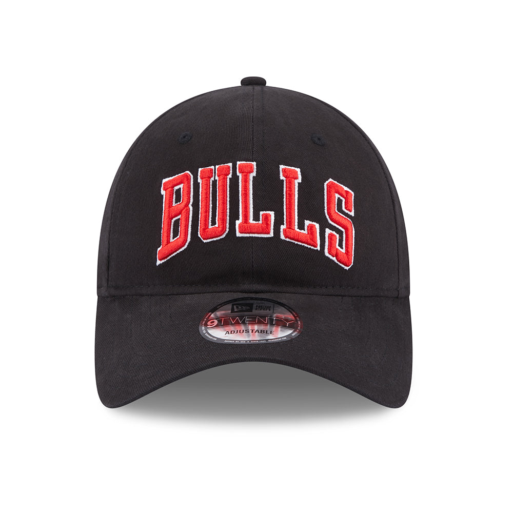 Gorra de béisbol 9TWENTY NBA Team Script Chicago Bulls de New Era - Negro-Rojo