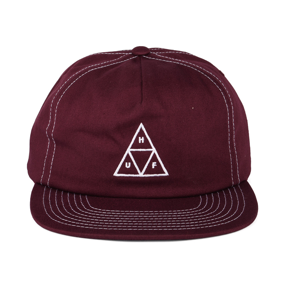 Gorra Snapback Triple Triangle sin estructurar de HUF - Morado Intenso-Blanco