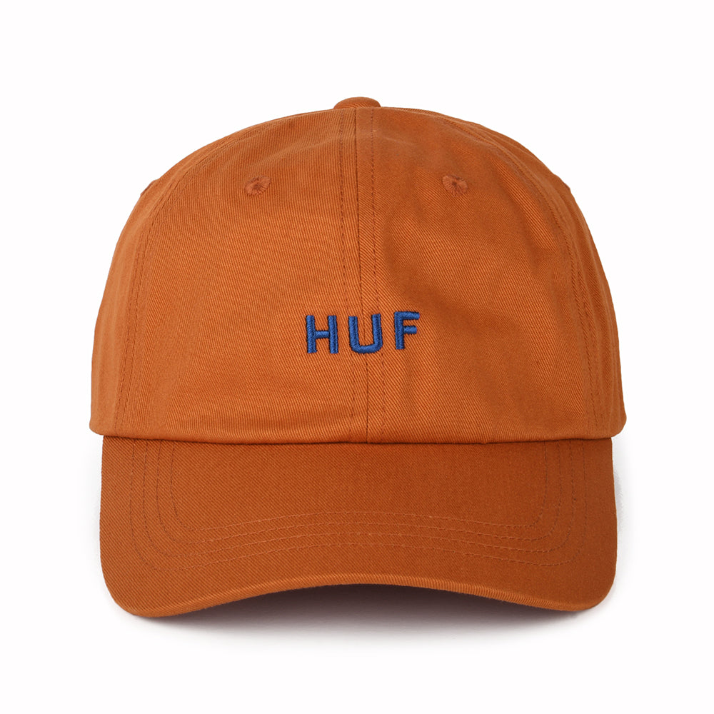 Gorra de béisbol Original Logo visera curvada de algodón de HUF - Naranja