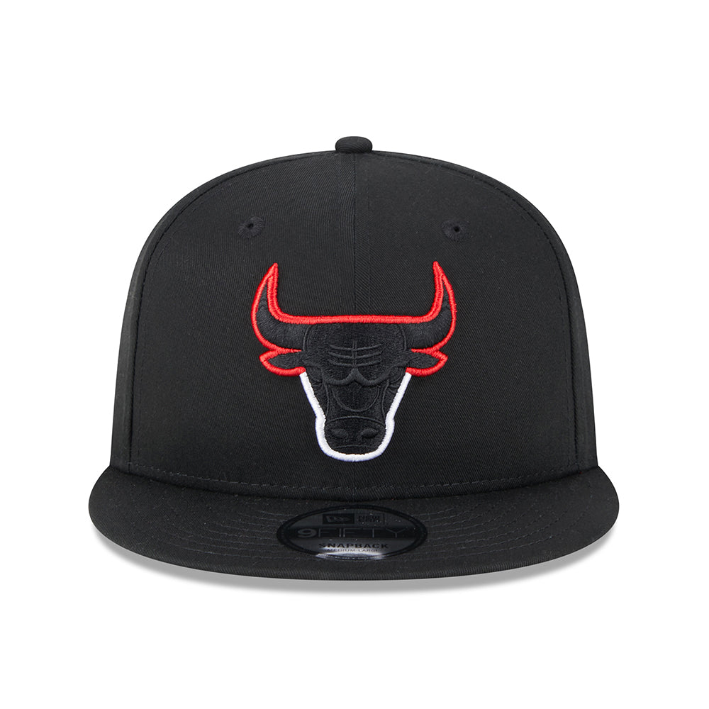 Gorra ajustable 9FIFTY NBA Split Logo Chicago Bulls de New Era - Negro