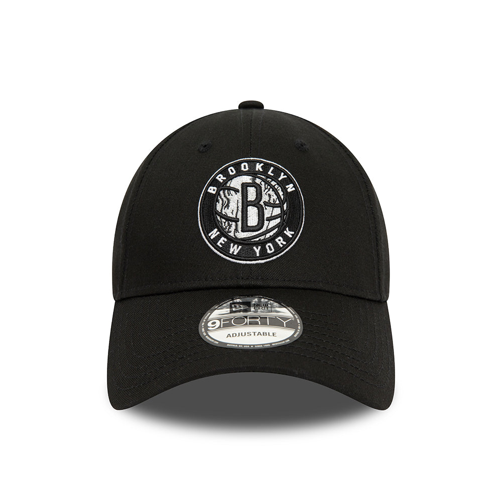 Gorra de béisbol 9FORTY NBA Infill Brooklyn Nets de New Era - Negro-Gris