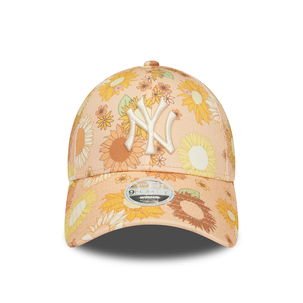 Gorra de béisbol mujeres 9FORTY MLB Floral AOP New York Yankees de New Era - Melocotón