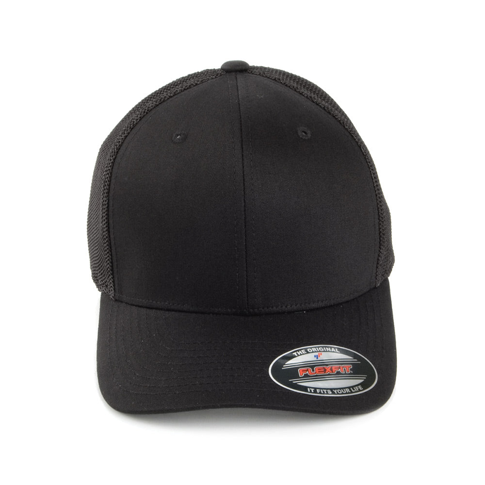 Gorra Trucker FlexFit Tonal - Negro