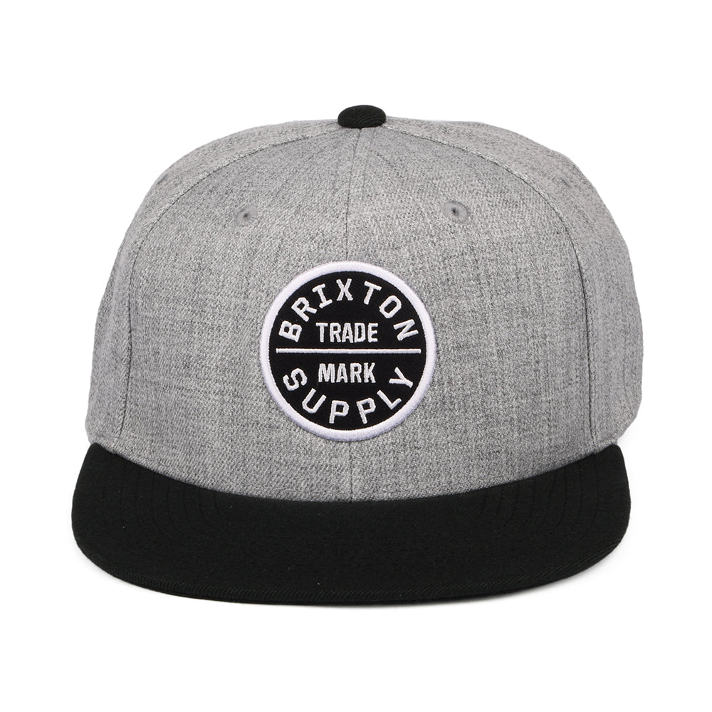 Gorra Snapback Oath III de Brixton - Gris-Negro