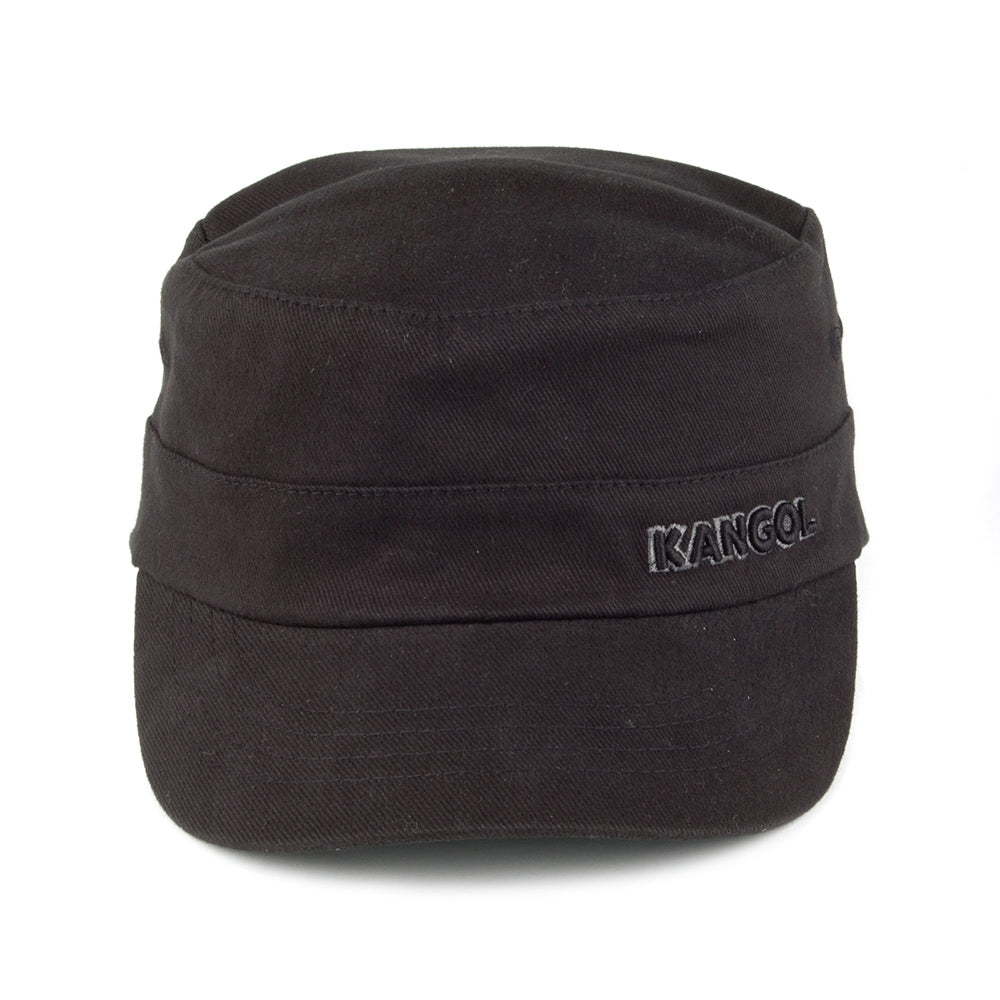 Gorra militar de sarga de algodón de Kangol - Negro