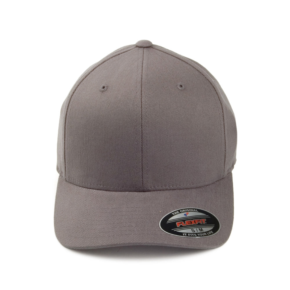 Gorra de béisbol de sarga de algodón de FlexFit Mid-Pro - Gris frío