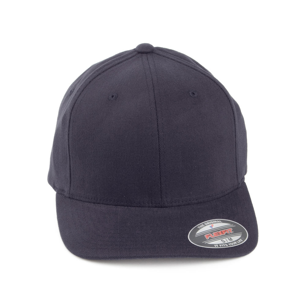 Gorra de béisbol de sarga de algodón de FlexFit Mid-Pro - Azul Marino