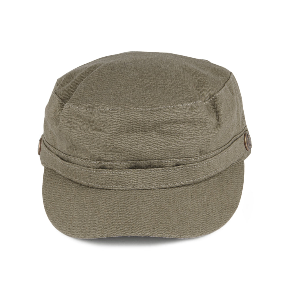 Gorra militar diseño de espiga de Jaxon & James - Verde Oliva