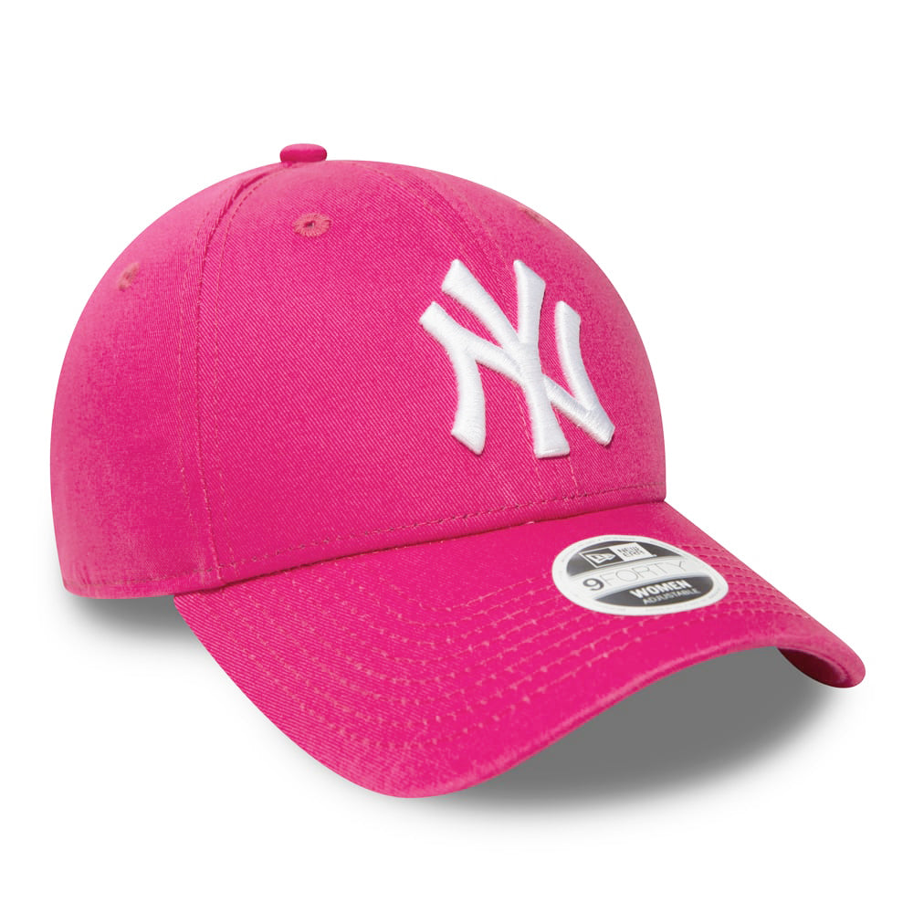 Gorra de béisbol femenina 9FORTY New York Yankees de New Era - Rosa