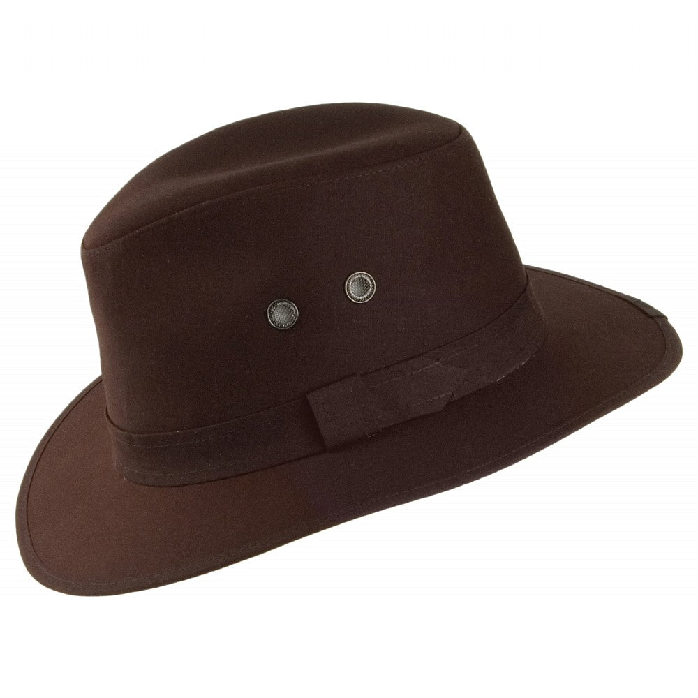 Sombrero Fedora Waxed Drifter repelente al agua de Failsworth - Marrón