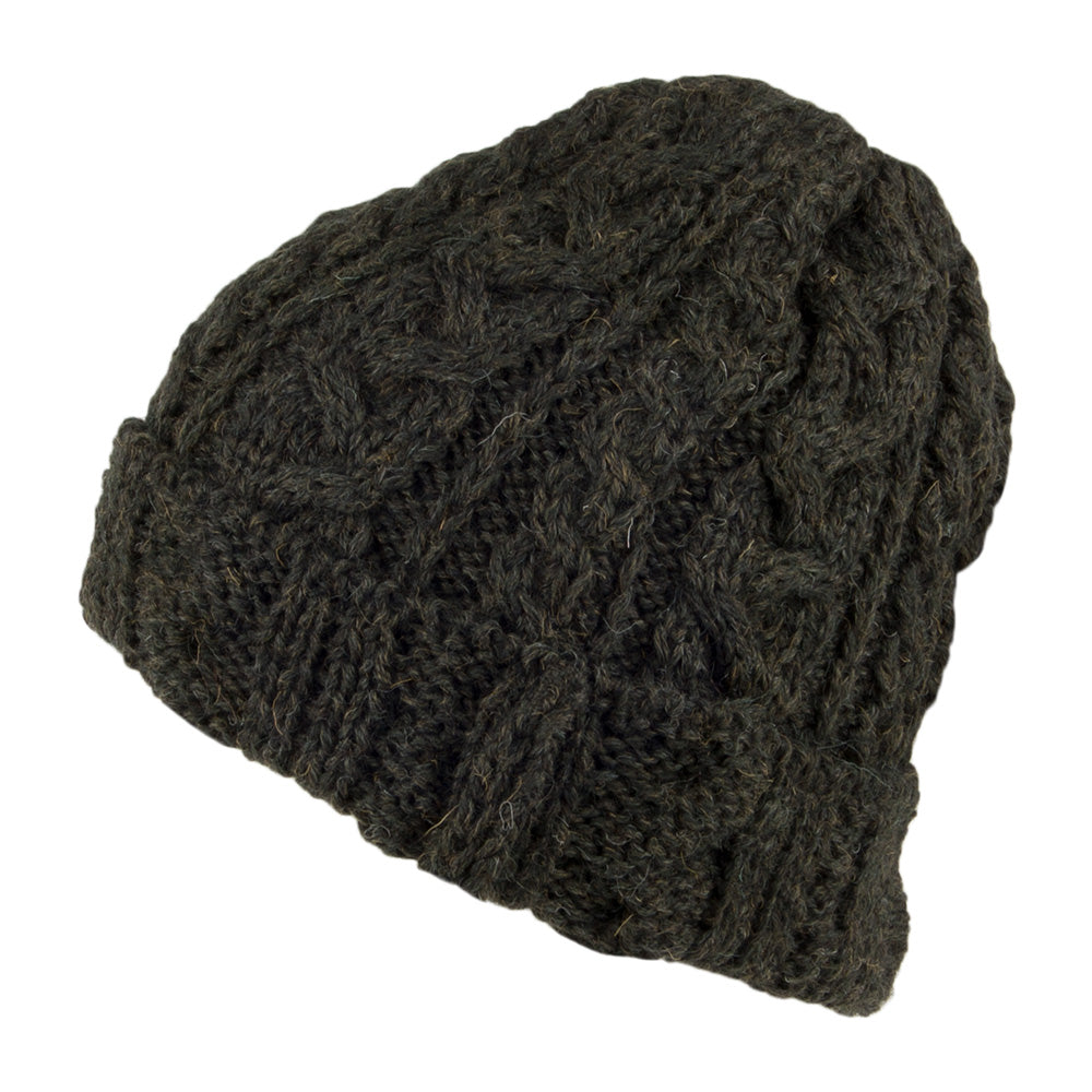 Gorro Beanie Oversized de lana inglesa de Highland 2000 - Loden