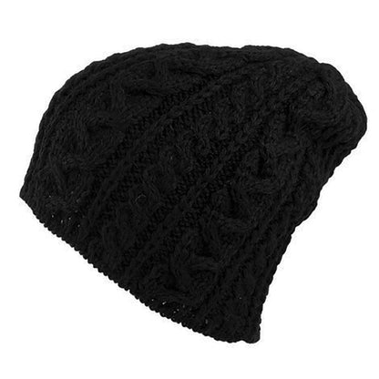 Gorro Beanie oversized de lana inglesa de Highland 2000 - Negro