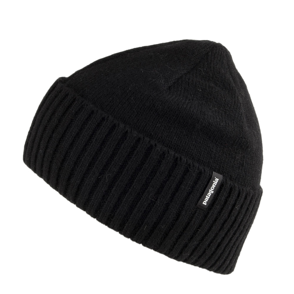 Gorro Beanie Brodeo de lana sostenible de Patagonia - Negro