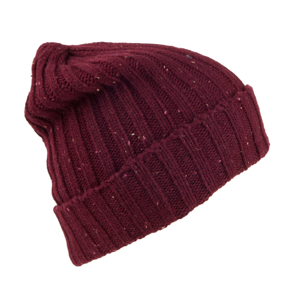 Gorro de lana moteado de Jaxon & James - Rojo Burdeos