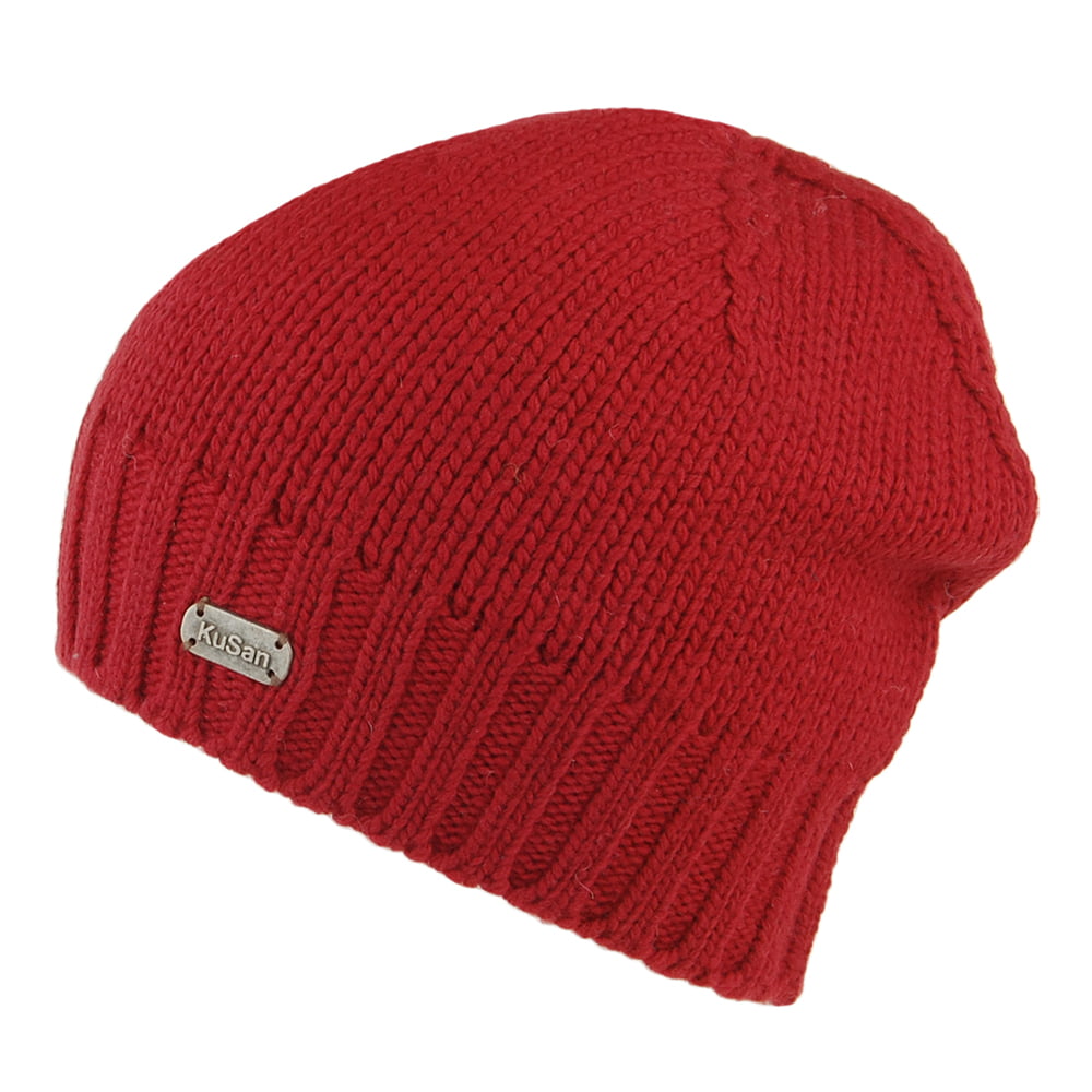 Gorro Beanie de lana merino de Kusan - Rojo