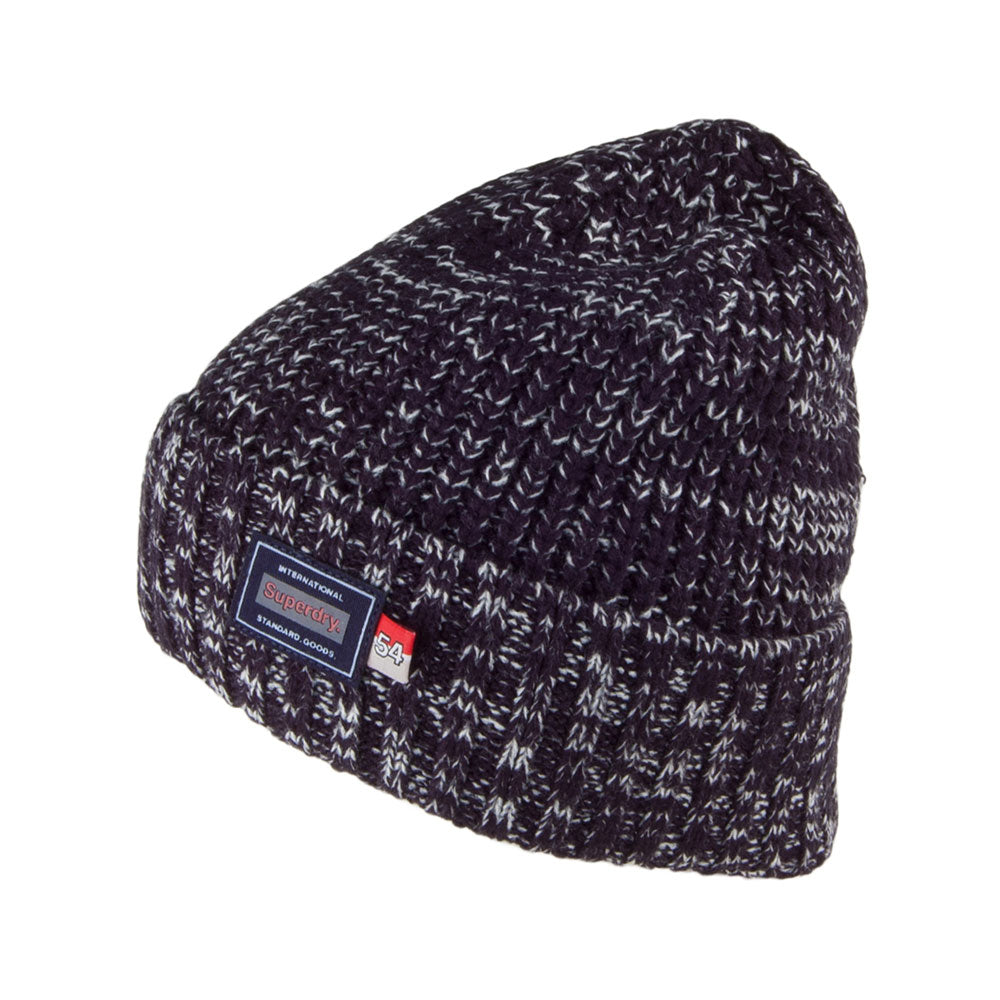 Gorro Beanie Stockholm con vuelta de Superdry - Azul Marino