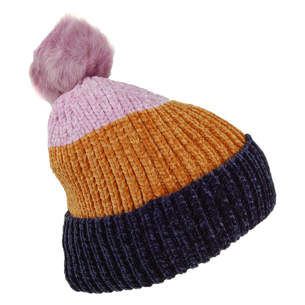 Gorro con pompón Starflower de Barts - Azul Marino-Mostaza-Rosa