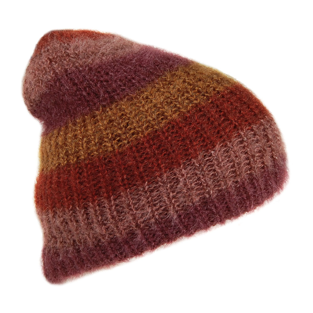 Gorro Beanie Malve a rayas de Barts - Granate Multi