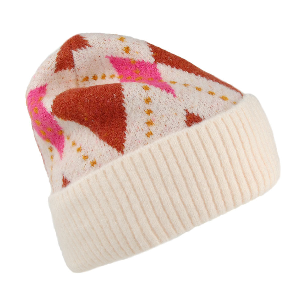 Gorro Beanie Eyvor Argyle de Barts - Crema