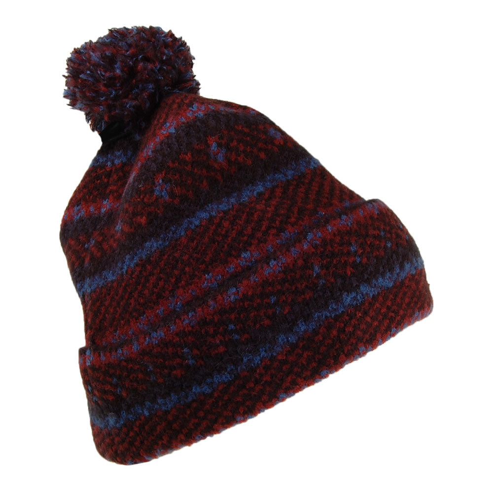 Gorro con pompón Styr con estampado de Barts - Negro-Azul-Burdeos