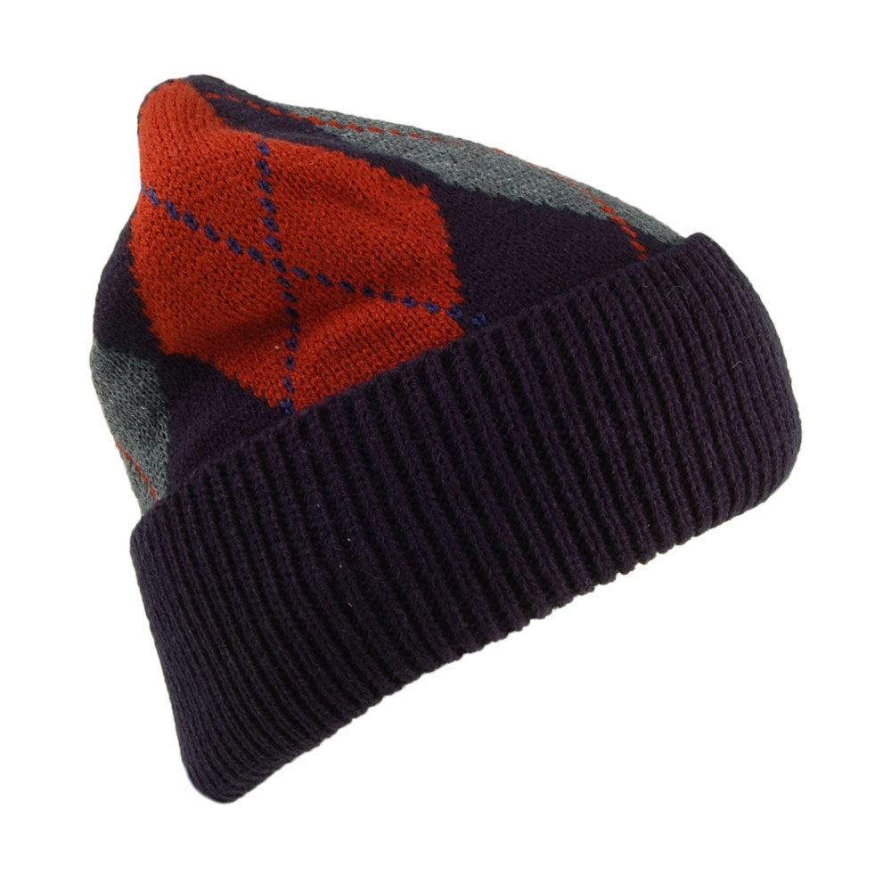 Gorro Beanie Guer Argyle de Barts - Azul Marino