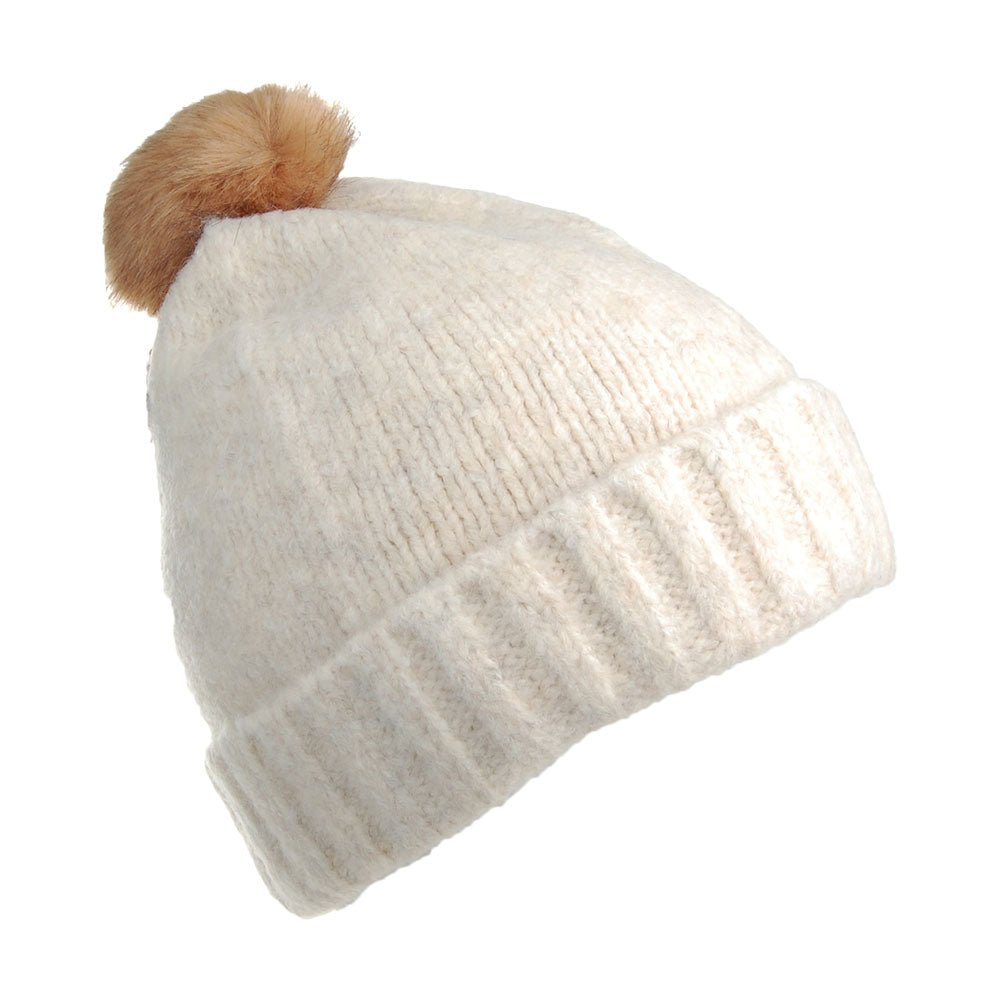 Gorro con pompón Snugwell de Joules - Crema